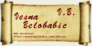 Vesna Belobabić vizit kartica
